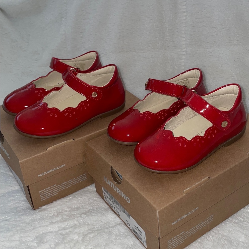 NWT NATURINO OLYA Leather ballet flats in Red - Picture 9 of 14
